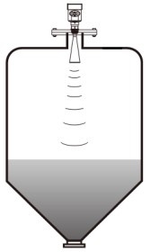 纜式導(dǎo)波雷達(dá)液位計(jì)錐形罐安裝示意圖